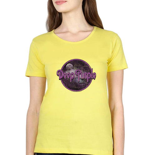 Deep Purple T-Shirt for Women-Yellow-Ektarfa.online