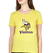 Load image into Gallery viewer, Vikings T-Shirt for Women-Yellow-Ektarfa.online
