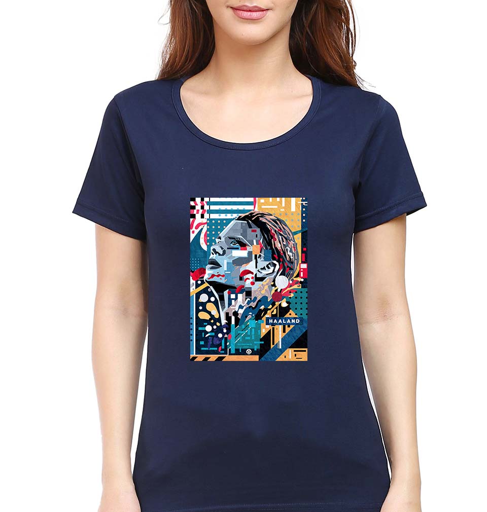 Erling Haaland T-Shirt for Women-Navy Blue-Ektarfa.online