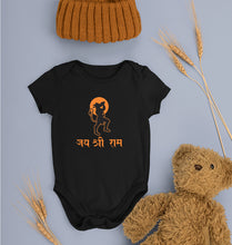 Load image into Gallery viewer, RAMJI Jai Shree Ram Kids Romper Kids Romper For Baby Boy/Girl-0-5 Months(18 Inches)-Black-Ektarfa.online
