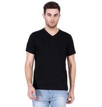 Load image into Gallery viewer, Ektarfa Garments Men Plain T-Shirts &amp; Hoodies Plain Black V Neck T-Shirt

