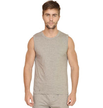 Load image into Gallery viewer, Ektarfa Garments Men Plain T-Shirts &amp; Hoodies Plain Grey Melange Sleeveless T-Shirt

