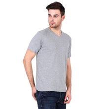 Load image into Gallery viewer, Ektarfa Garments Men Plain T-Shirts &amp; Hoodies Plain Grey Melange V Neck T-Shirt
