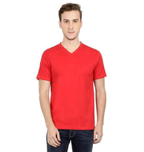 Load image into Gallery viewer, Ektarfa Garments Men Plain T-Shirts &amp; Hoodies Plain Red V Neck T-Shirt

