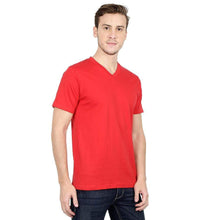 Load image into Gallery viewer, Ektarfa Garments Men Plain T-Shirts &amp; Hoodies Plain Red V Neck T-Shirt
