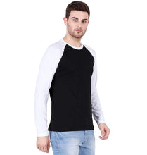 Load image into Gallery viewer, Ektarfa Garments Men Plain T-Shirts &amp; Hoodies Plain White-Black Raglan Full Sleeves T-Shirt
